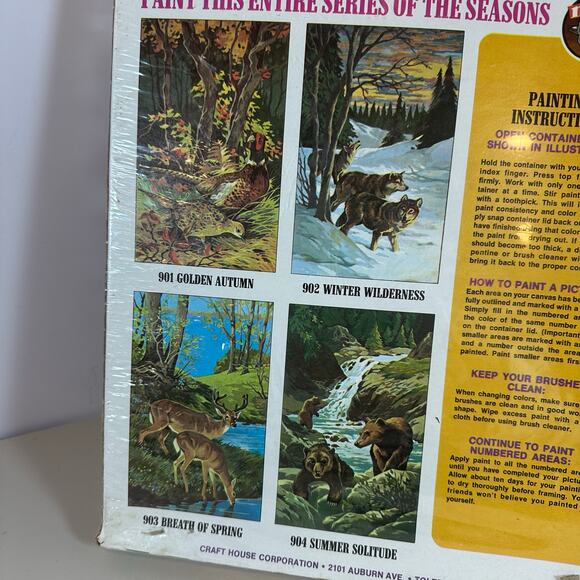 NEW Craft House Oil Pant By Number Kit Wild Life 10x18 Winter Wildnerness - Picture 6 of 8